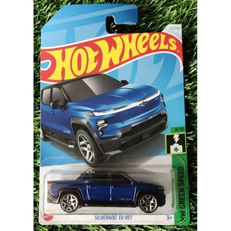 Hot Wheels Silverado Ev Rst Blue Shopee Malaysia