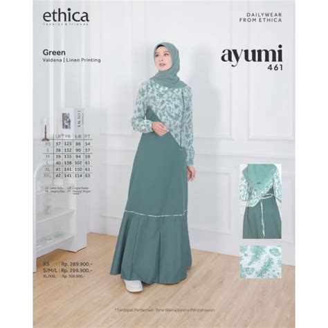 Jual Gamis Ethica Terbaru 2024 Ayumi 461 Dress Cantik Dan Anggun