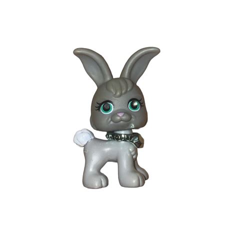 2000 polly pocket # 10 gray bunny rabbit pet... - Depop