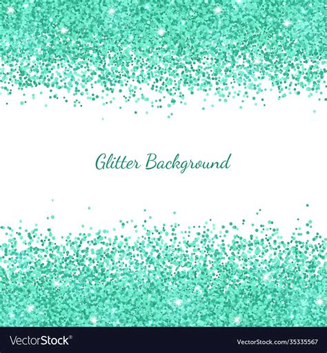 Turquoise glitter on white background Royalty Free Vector