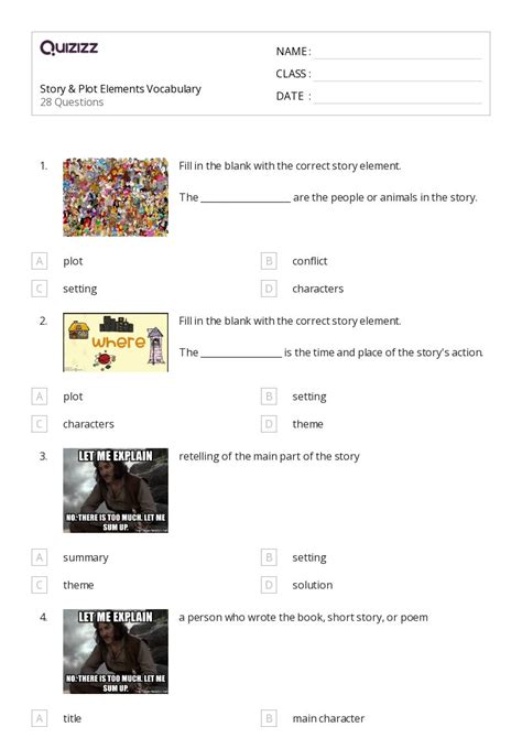 Comparing And Contrasting Characters Worksheets For Th Grade On