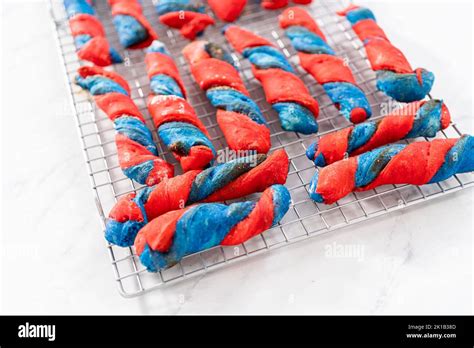 Patriotic Cinnamon Twists Stock Photo Alamy