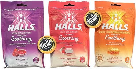 Amazon Halls Cough Drops Combo Halls Throat Soothing Honey