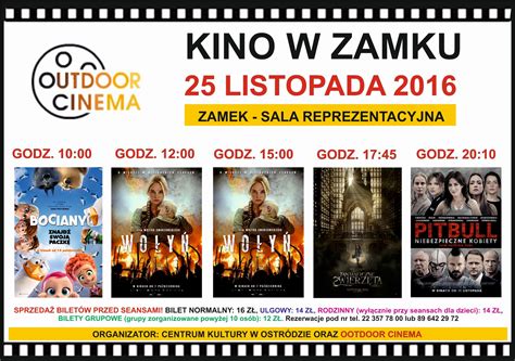 W listopadzie kino na zamku w Ostródzie CENTRUM KULTURY w OSTRÓDZIE