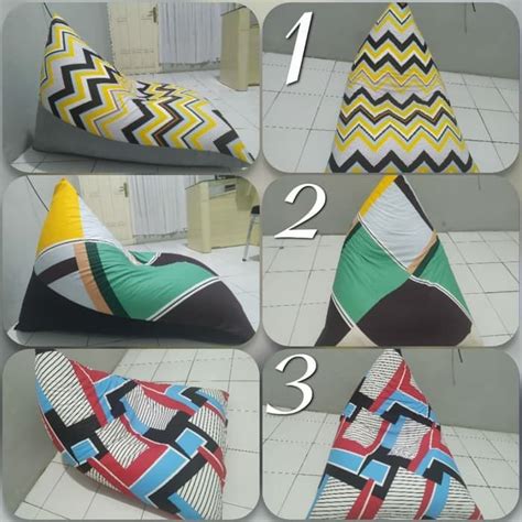 Jual Bean Bag Triangle Motif Sofa Santai Berkualitas Shopee Indonesia