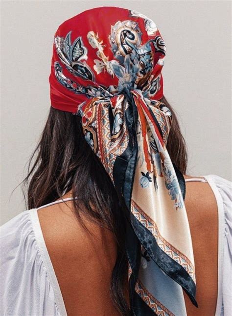 Bandana Hairstyles Discover Large Silk Feel Hair Scarf Silky Ponytail