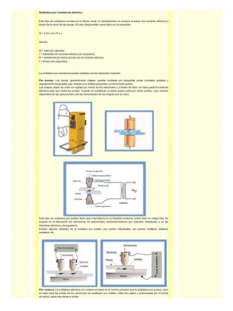 Soldadura Por Resistencia Electrica Pdf Soldadura Construcción