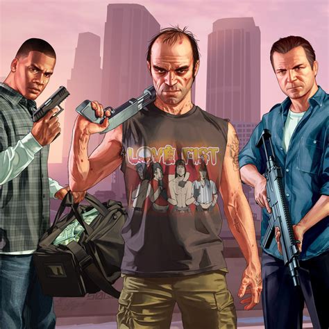 2048x2048 Gta 5 Franklin Michael Trevor 4k Ipad Air ,HD 4k Wallpapers ...