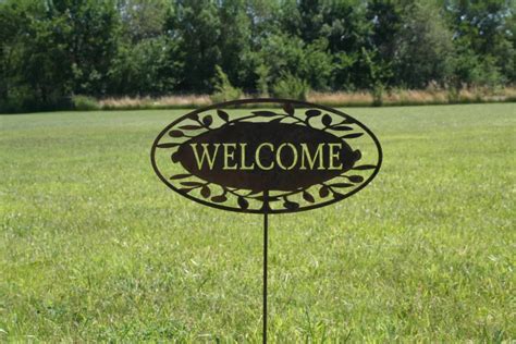 Outdoor Welcome Sign Entryway Welcome Sign Rustic Metal - Etsy