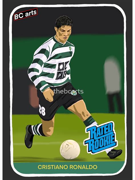 "Sporting Lisbon Cristiano Ronaldo Rookie Card Artwork" Sticker for ...