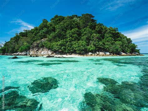 Scenic View Of Koh Dong Island Breathtaking Crystal Clear Turquoise Sea