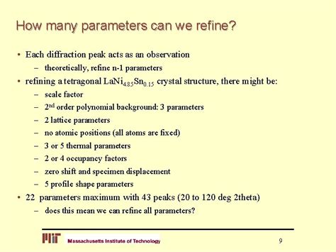 Basics Of Rietveld Refinement Scott A Speakman 13