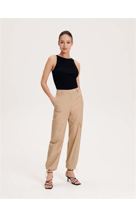 Cargohose Aus Baumwolle Farbe Beige Reserved T X