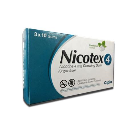 Buy Nicotex Freshmint Flavour Sugar Free Chewing Gum Pcs Mg