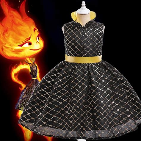 Anime-Elemental-Ember-Lumen-Costume-for-Girls-Princess-Dress-Wade ...