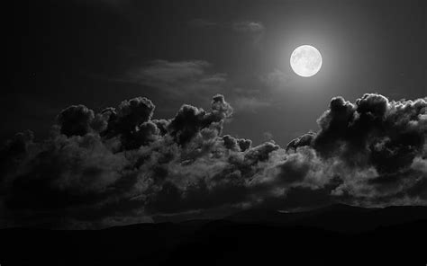 HD wallpaper: Nature, Full Moon, White, Moonlight, Sky, Clouds ...