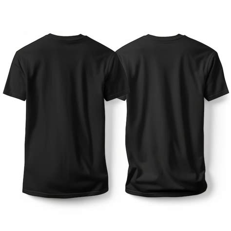 Premium Photo | Black Tshirt template back view