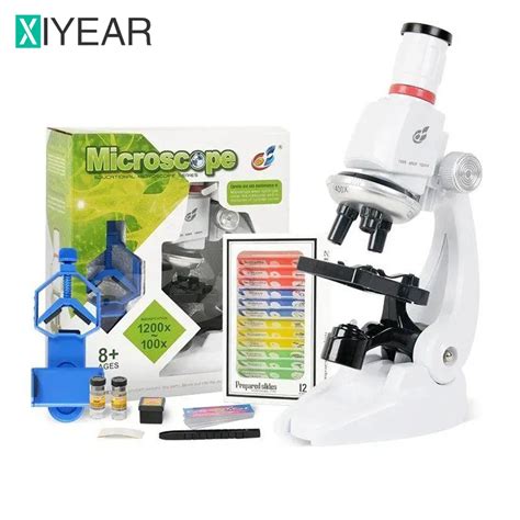 Kit De Microscopio De Laboratorio Led Para Ni Os 1200x Microscopio De