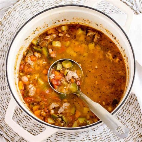 Cozy Minestrone Soup With Italian Sausage House Of Nash Eats