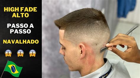 Como Fazer Degradê ALTO NAVALHADO HIGH FADE RÁPIDO E FÁCIL passo a