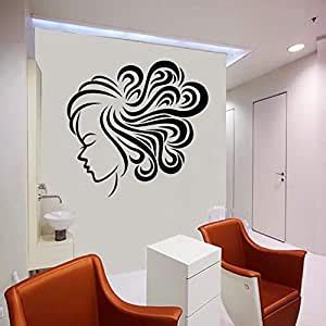 Buy Lyoman Wall Decal Window Sticker Beauty Salon Woman Face Hair