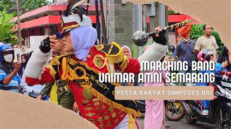 Aksi Mayoret Marching Band Unimar Amni Semarang Pawai Pesta