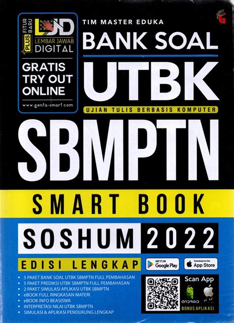 Jual Buku Bank Soal Utbk Sbmptn Smart Book Soshum 2022 Karya Tim Master