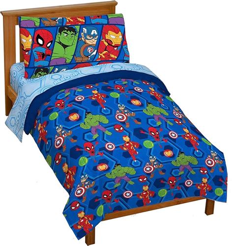 Marvel Super Hero Adventures Hero Together Juego De Cama De 4 Piezas