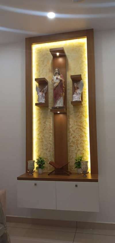 Prayer Room Designs By Interior Designer Nitheesh Tp Ernakulam Kolo