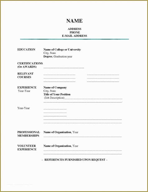 Free To Print Resume Templates Of Blank Resume Templates Free For Resumes Template Samples