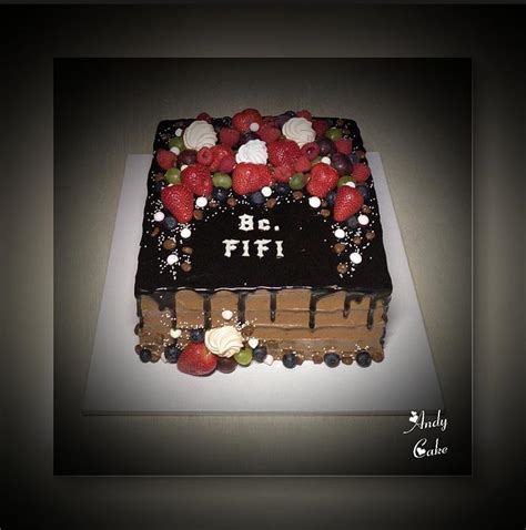 Chocolate Cake With Fresh Fruits Decorated Cake By Cakesdecor