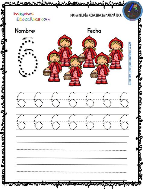 Grafomotricidad Fichas Números 6 Imagenes Educativas