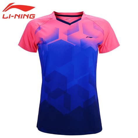 Li Ning Badminton Tshirt Lining Quick Dry Women Badminton Jersey