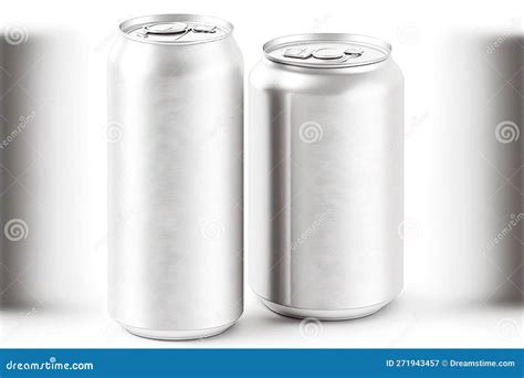 Mockup De Latas De Aluminio Plateado Para Almacenamiento De Bebidas