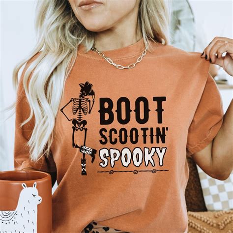 Boot Scootin Spooky T Shirt Country Western Halloween Etsy