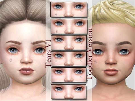 Msqsims Tears V1 Toddler Version Sims 4 Toddler Sims Sims Baby