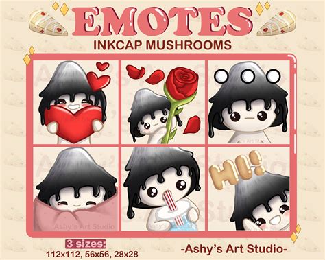 Inkcap Mushroom Emotes Twitch Youtube Discord Emote Mushroom Emote