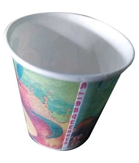 White Ml Printed Disposable Paper Juice Glass At Rs Piece In