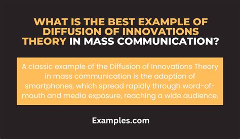 Diffusion of Innovations Theory in Mass Communication - 29+ Examples, How to Use