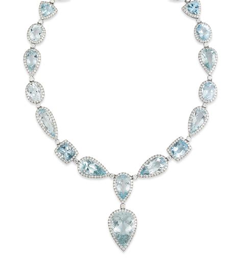 AN AQUAMARINE AND DIAMOND NECKLACE | Christie's