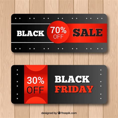 Free Vector | Black friday banners set