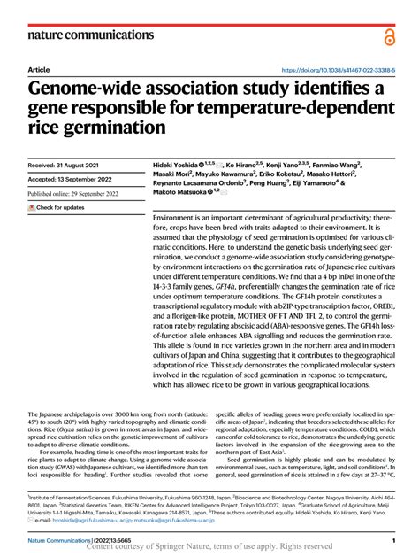 PDF Genome Wide Association Study Identifies A Gene Responsible For