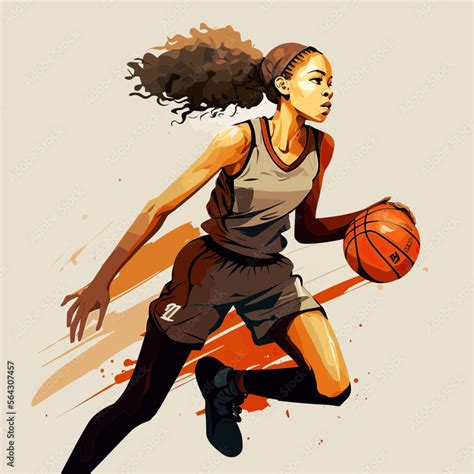 150 Girls Basketball Player Stock Illustrations Royalty Free