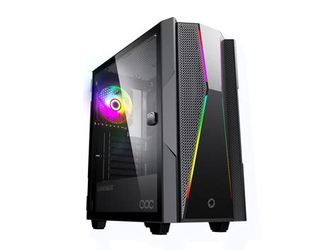 Gamemax Typhoon COC Black USB3 0 Tempered Glass ATX Mid Tower Gaming