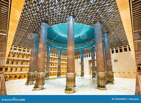 Interior of Istiqlal Mosque, Jakarta, Indonesia Editorial Stock Photo ...