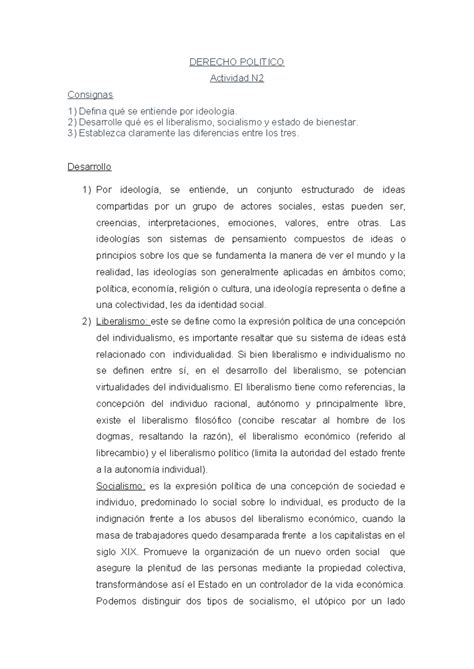 Derecho Politico Actividad N Derecho Politico Actividad N