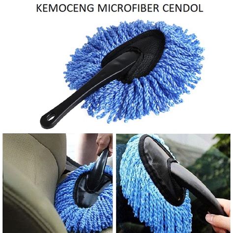 Jual Lap Gagang Kemoceng Sikat Debu Microfiber Lembut Cendol Interior