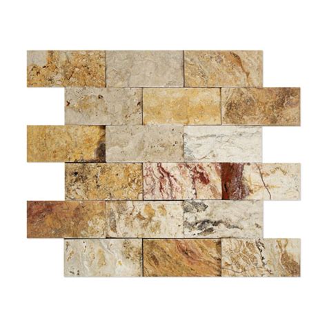 Stone Tile Shoppe Inc Travertine Brick Joint Mosaic Wall Floor