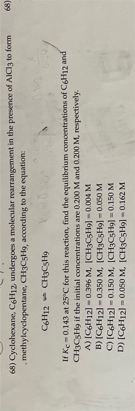 Solved Cyclohexane C6h12 ﻿undergoes A Molecular