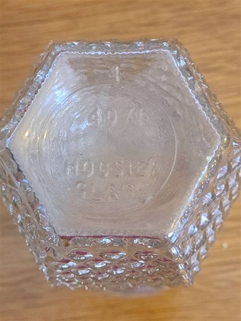 Vintage Hoosier Glass 4071 Diamond Pattern Vase Etsy